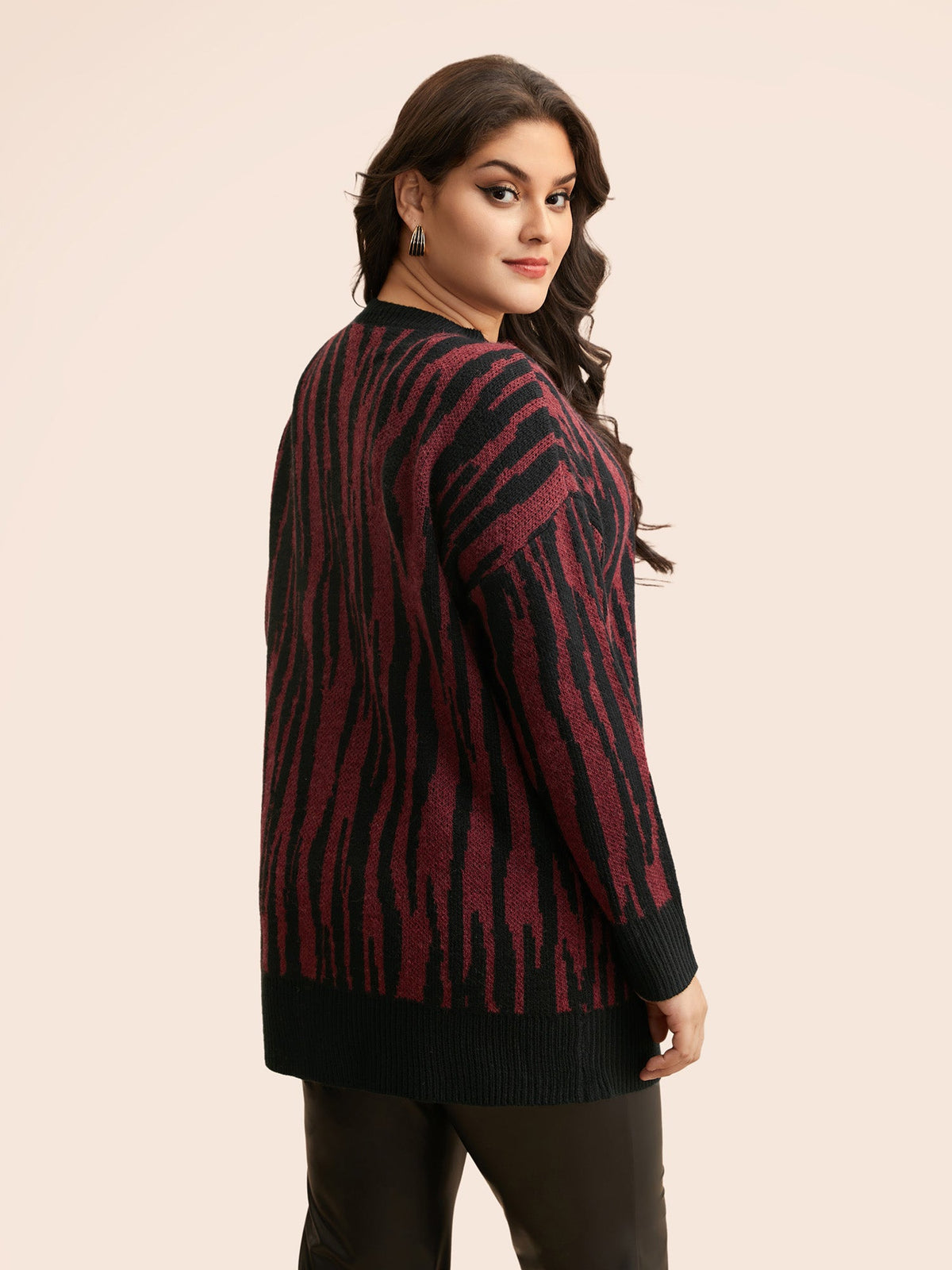 Zebra Print Patched Pocket Cardigan