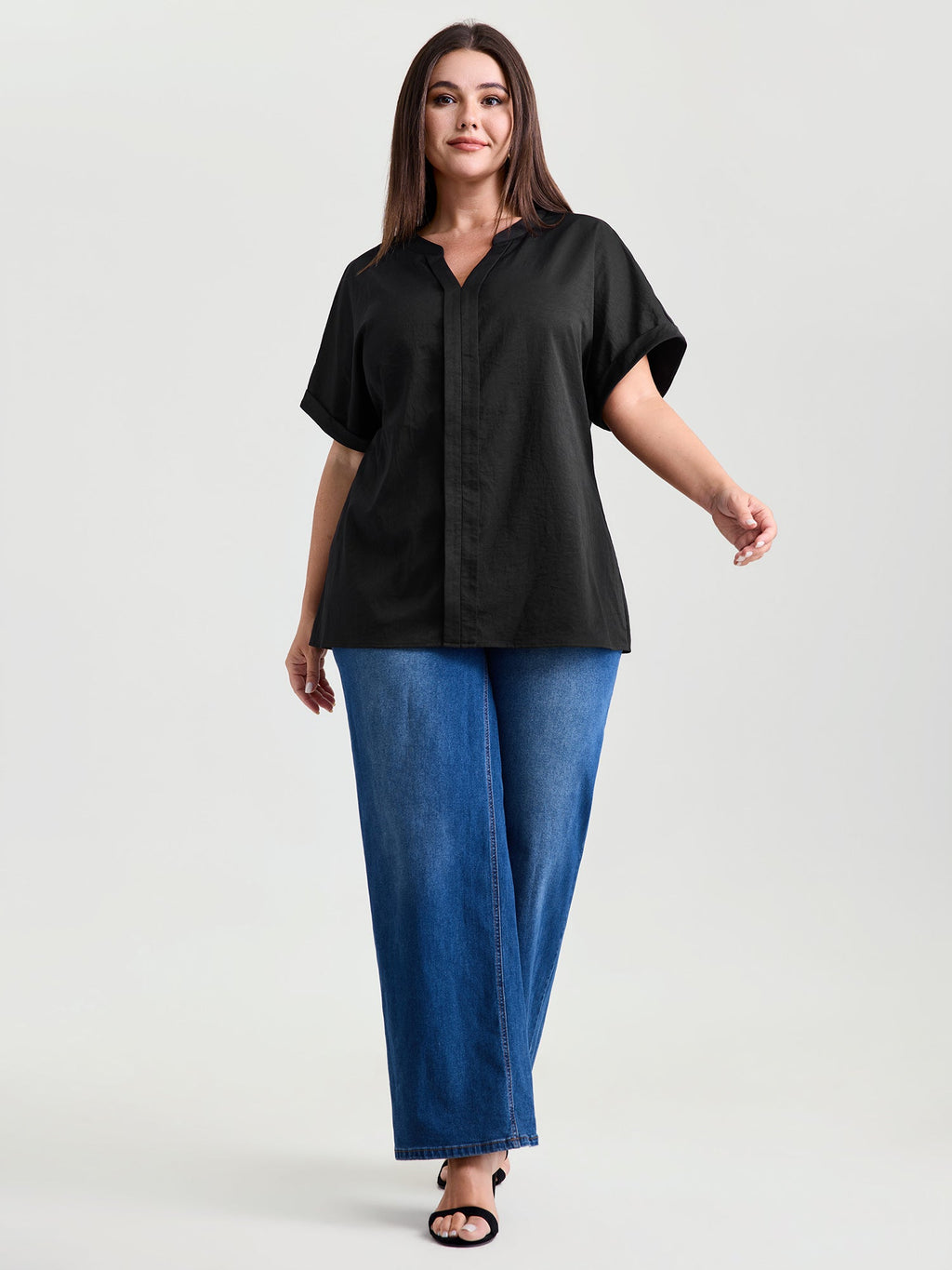 Breathable Feel Textured Blouse