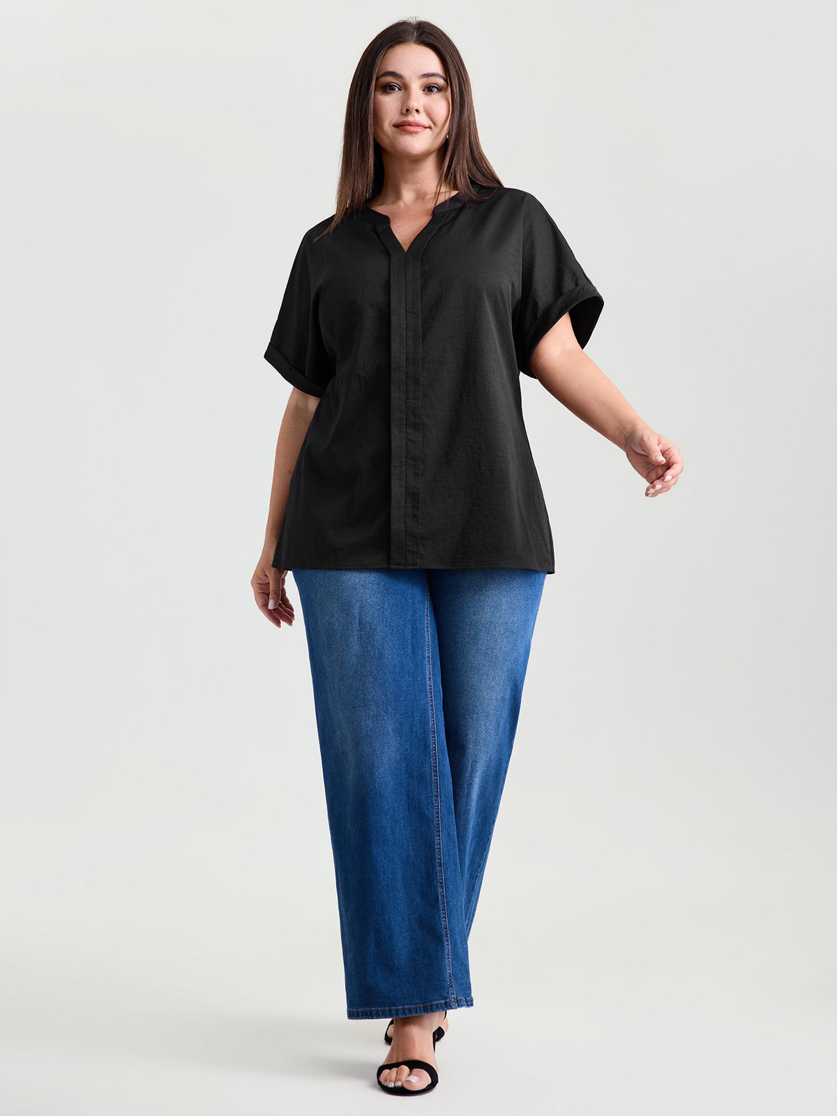 Breathable Feel Textured Blouse