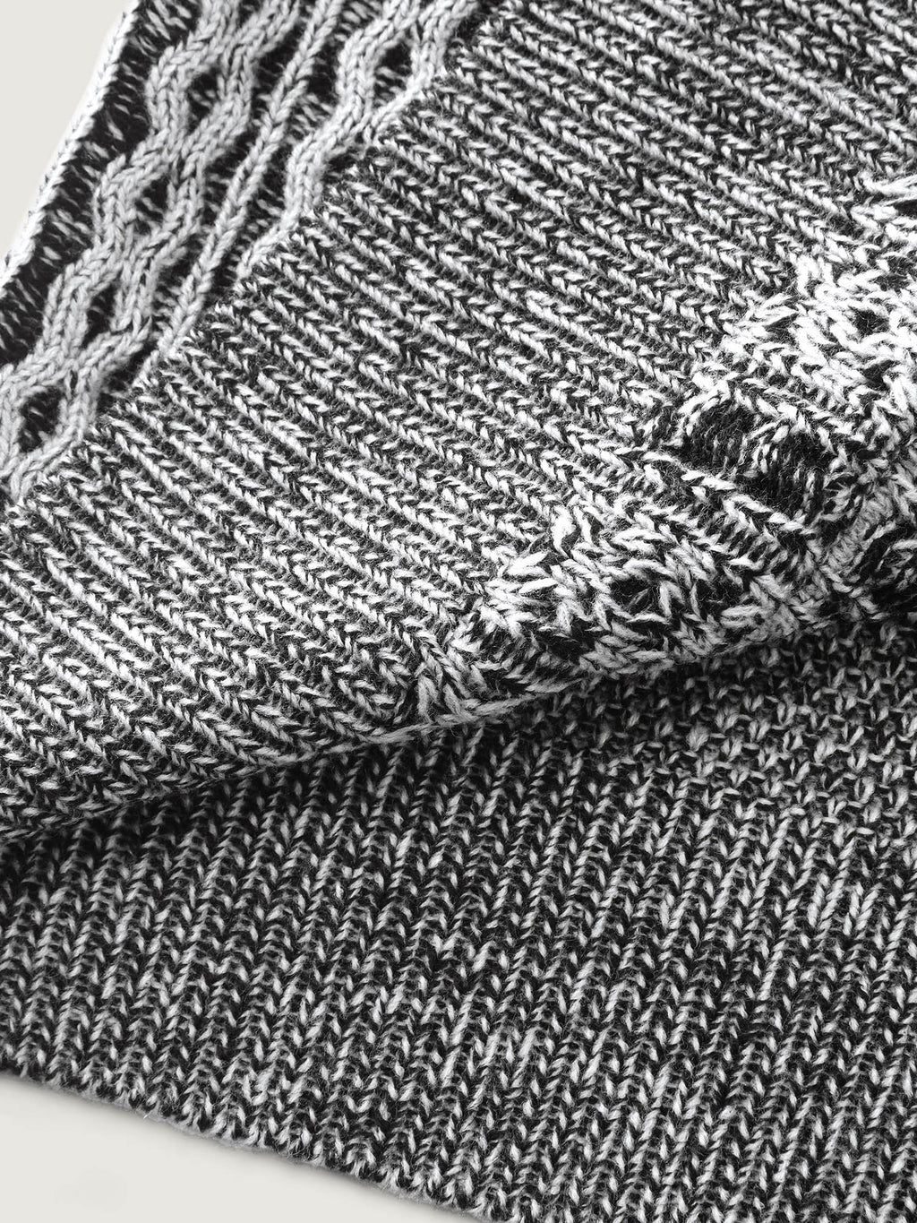 Braided Texture Button Stretchy Pockets Knit Cardigan