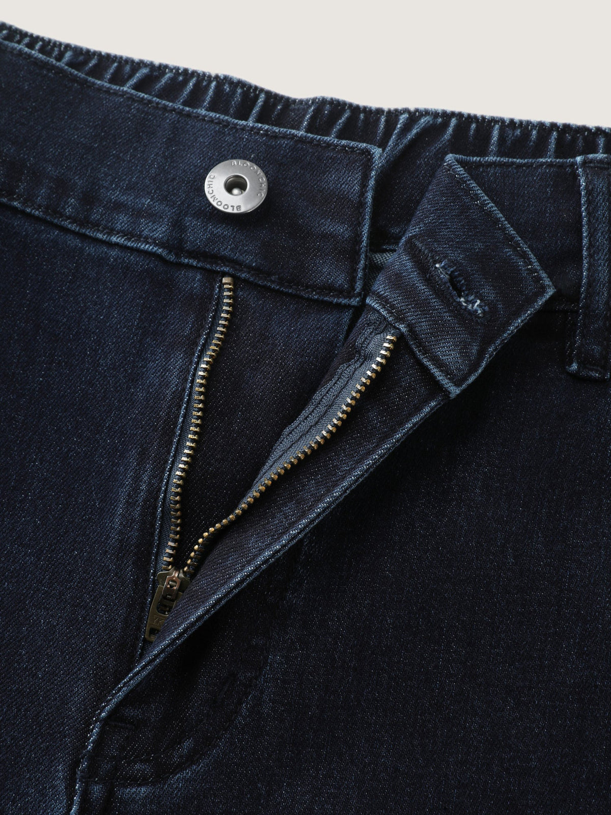 Stretchy Mid Rise Wide Leg Jeans