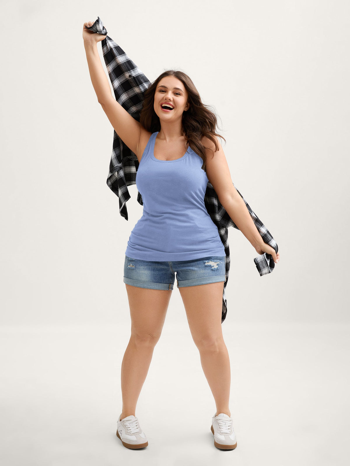 Supportive Bra Pleated Fitted Tank Top