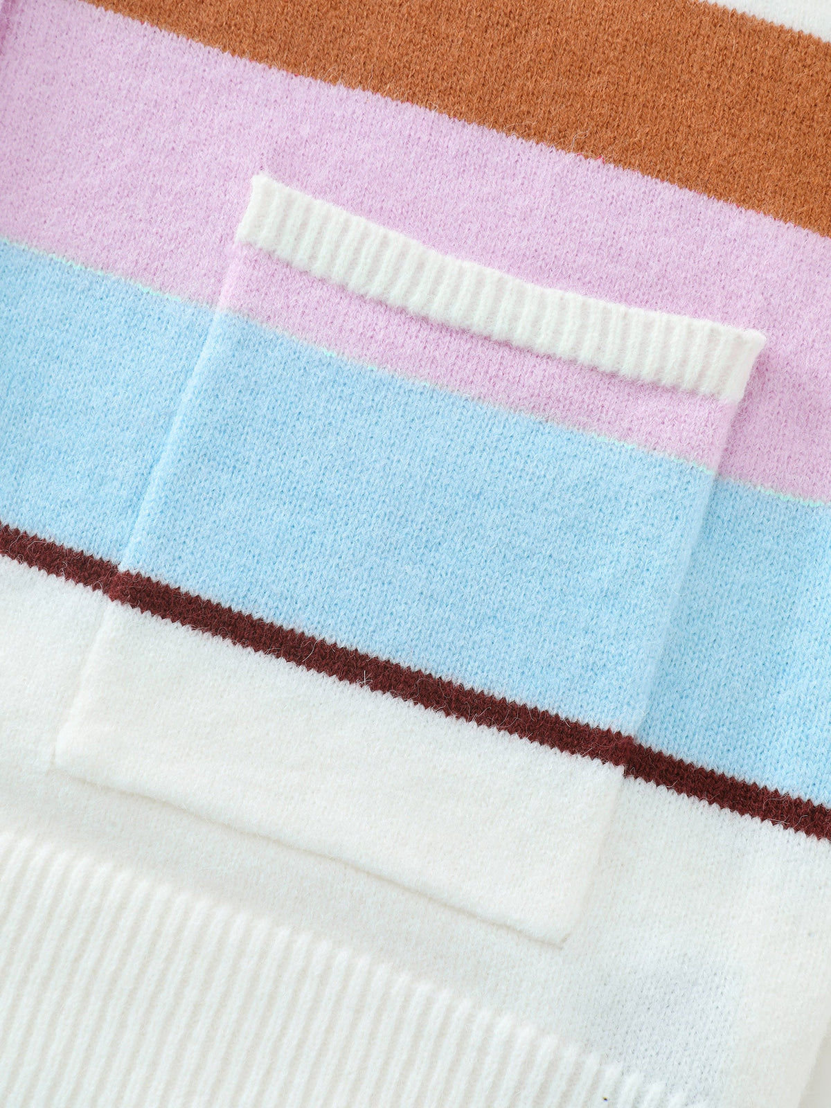 Colorful Stripes Button Knit Cardigan