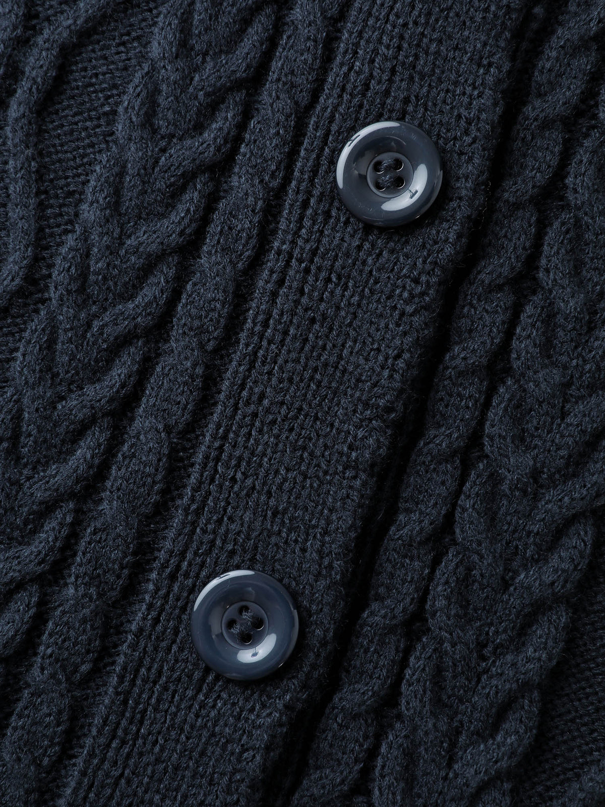 Mixed Texture Cable Stitch Pockets Knit Cardigan