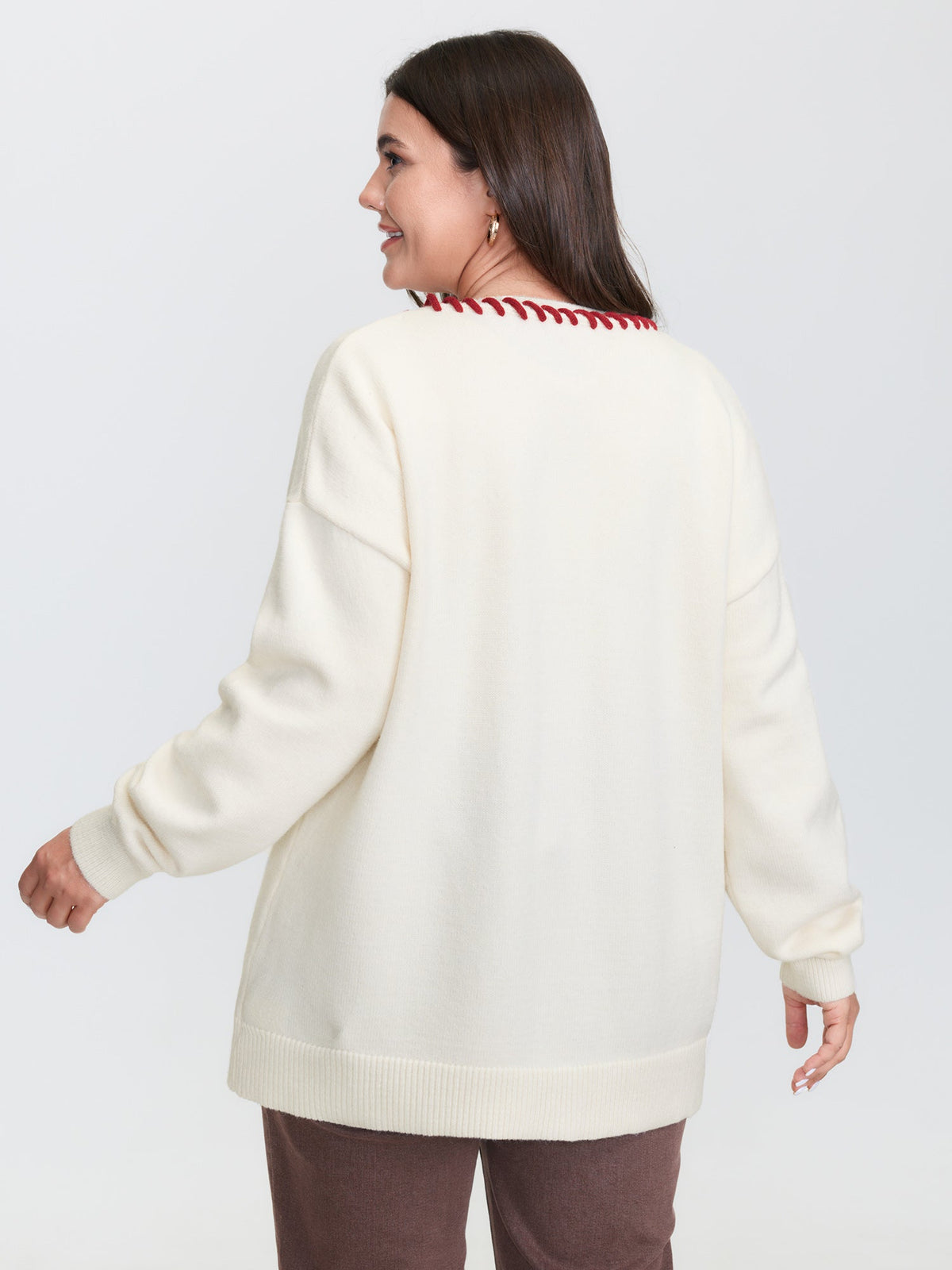 Floral Handmade Stitches Jacquard Knit Cardigan