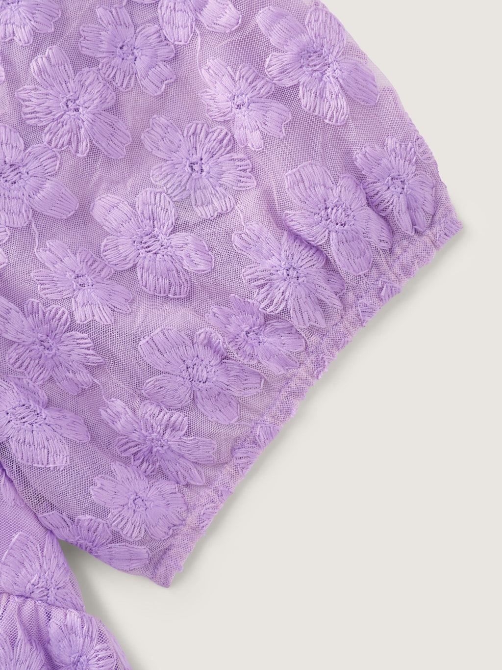 Cotton Embroidered Sweetheart Neckline Flared Blouse
