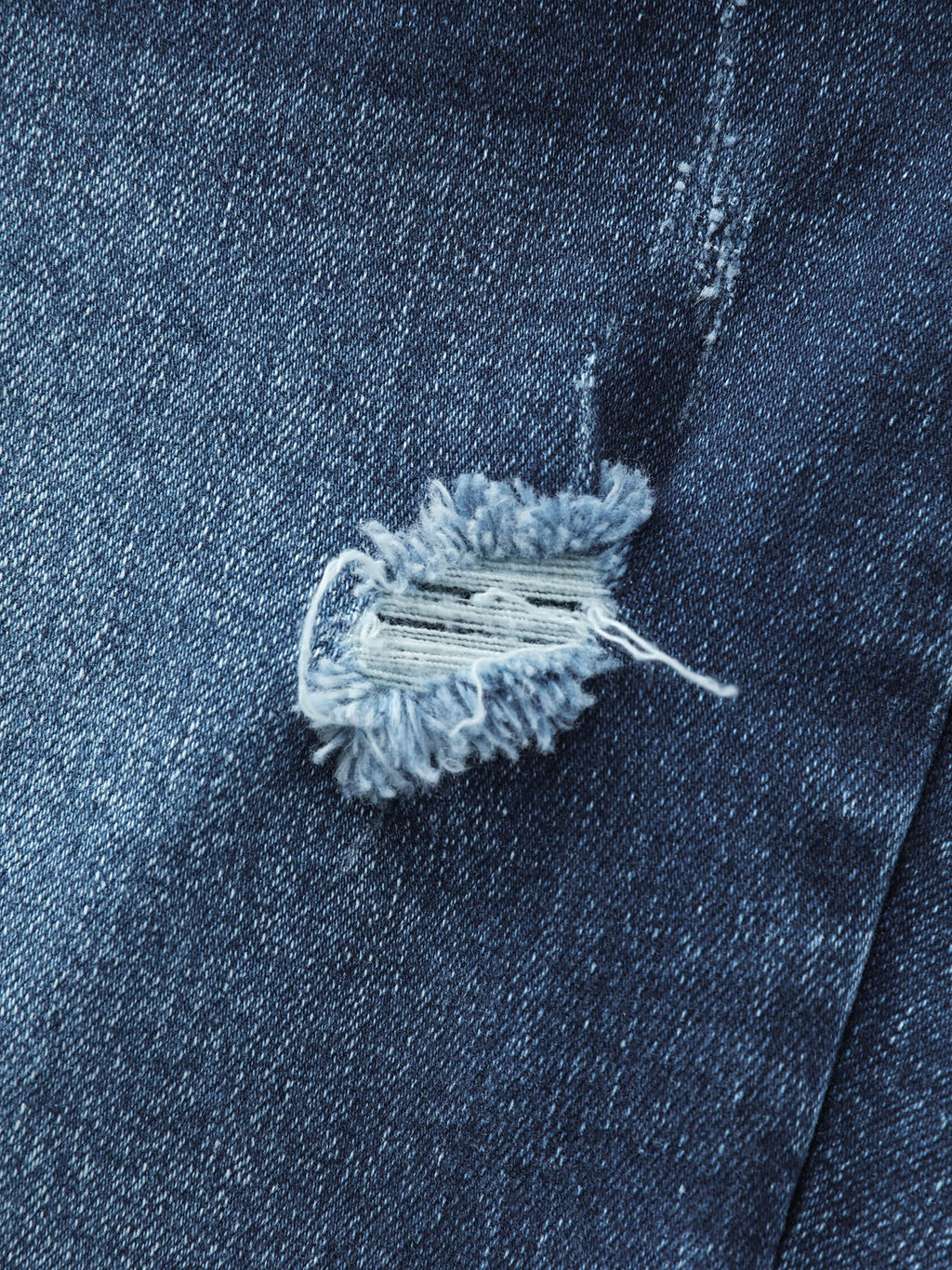 Pull-On Stretchy Waist Ripped Detail Jeans