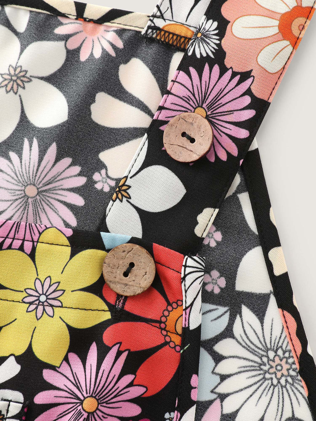 Daisy Floral Print Adjustable Strap Jumpsuit