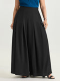 Classic Pleated Wide-Leg Pants