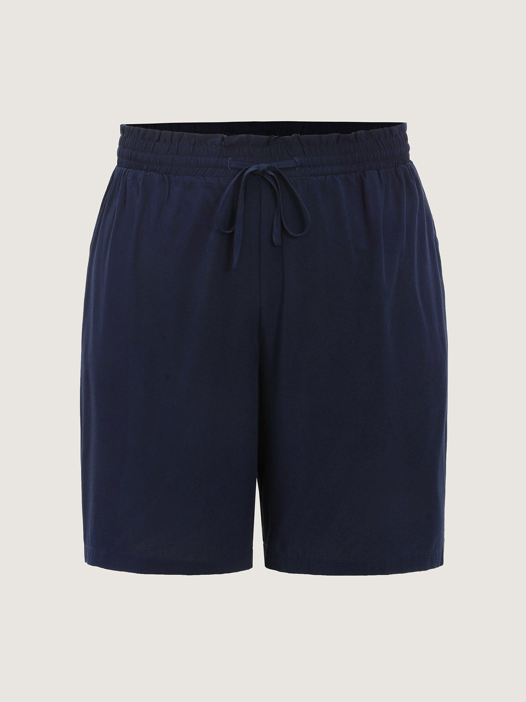 Drawstring Waist Pockets Relaxed-Fit Shorts