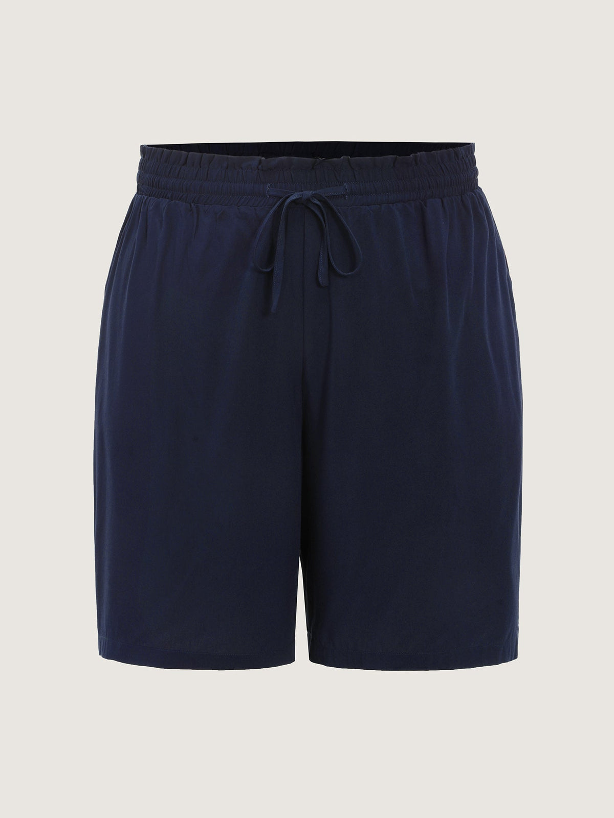 Drawstring Waist Pockets Relaxed-Fit Shorts