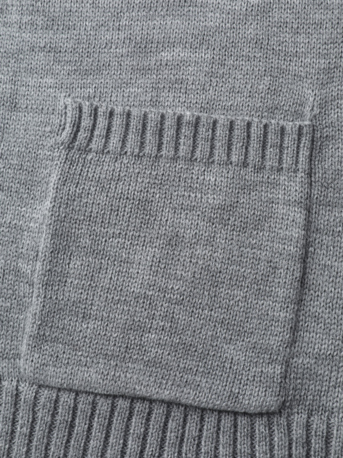 Fair Isle Patch Pockets Knit Cardigan