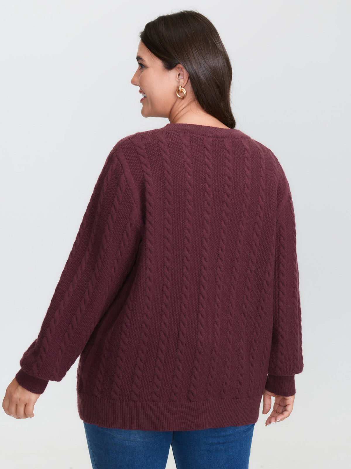 Stretchy Braided Textured Front-Tie Knit Cardigan