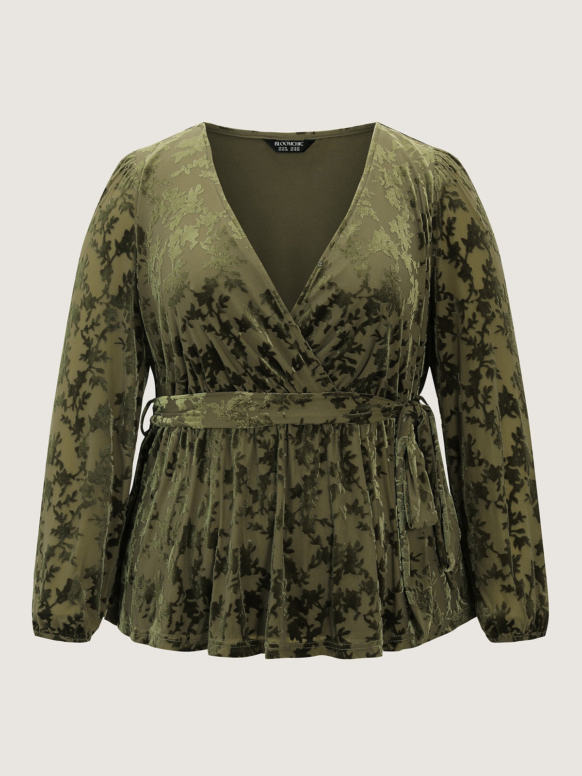 Velvet Laser Cut Side-Tie Blouse