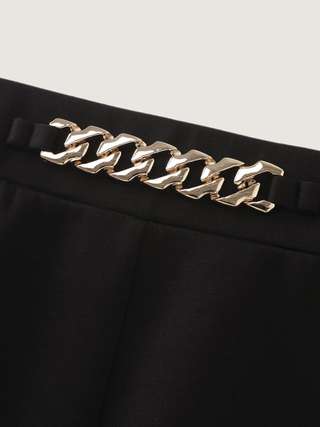 Stretchy Buckle Waistband Skinny-Fit Pants