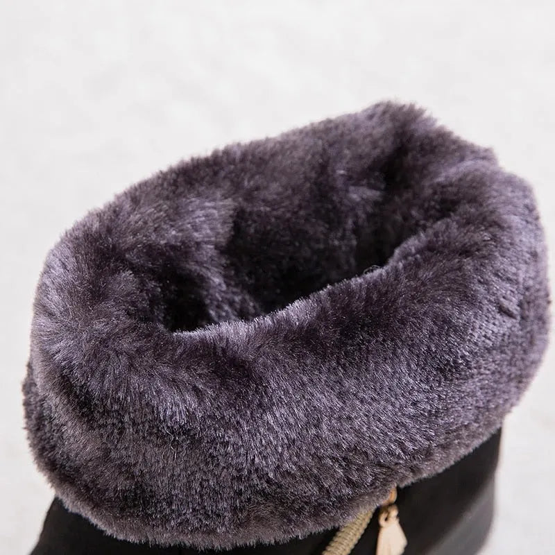 Women Winter Boots Fur Collar Casual Orthopedic Shoes