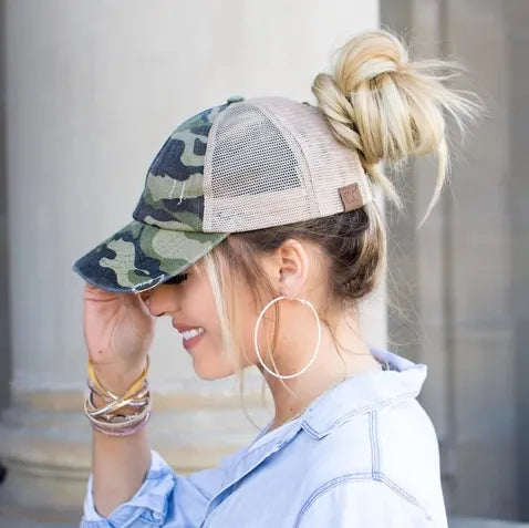 3 Levels Messy Bun Cap