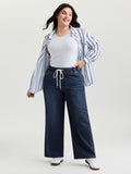 Easy Pull-On Stretchy Wide-Leg Jeans