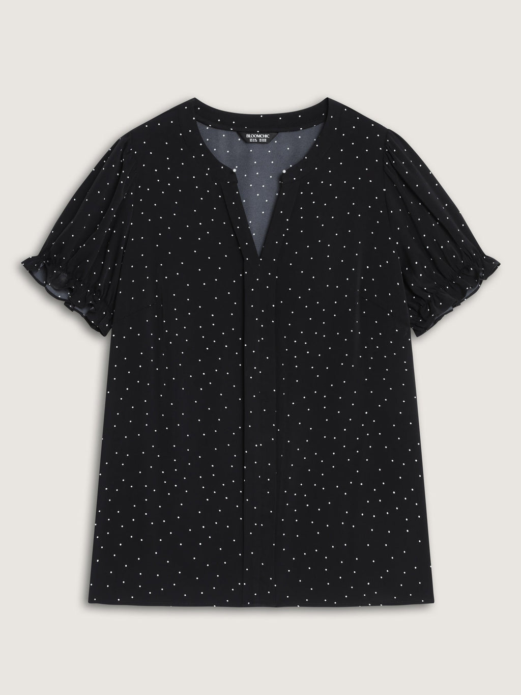 Micro Dots Charm Pleated Blouse