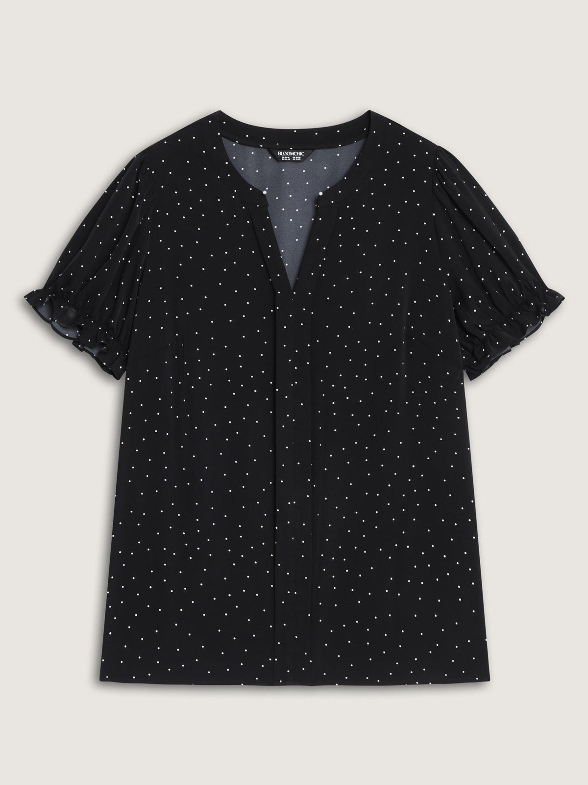 Micro Dots Charm Pleated Blouse