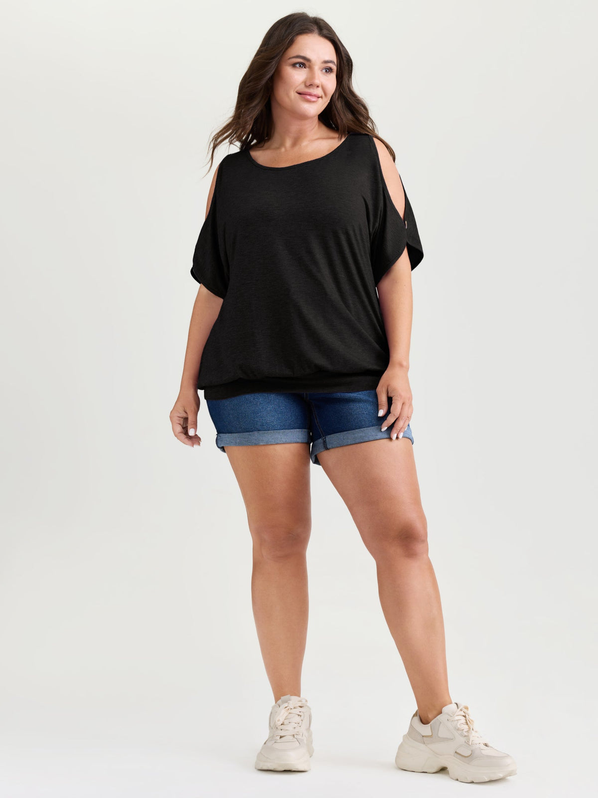 Supersoft Cut-Out Shoulder T-Shirt