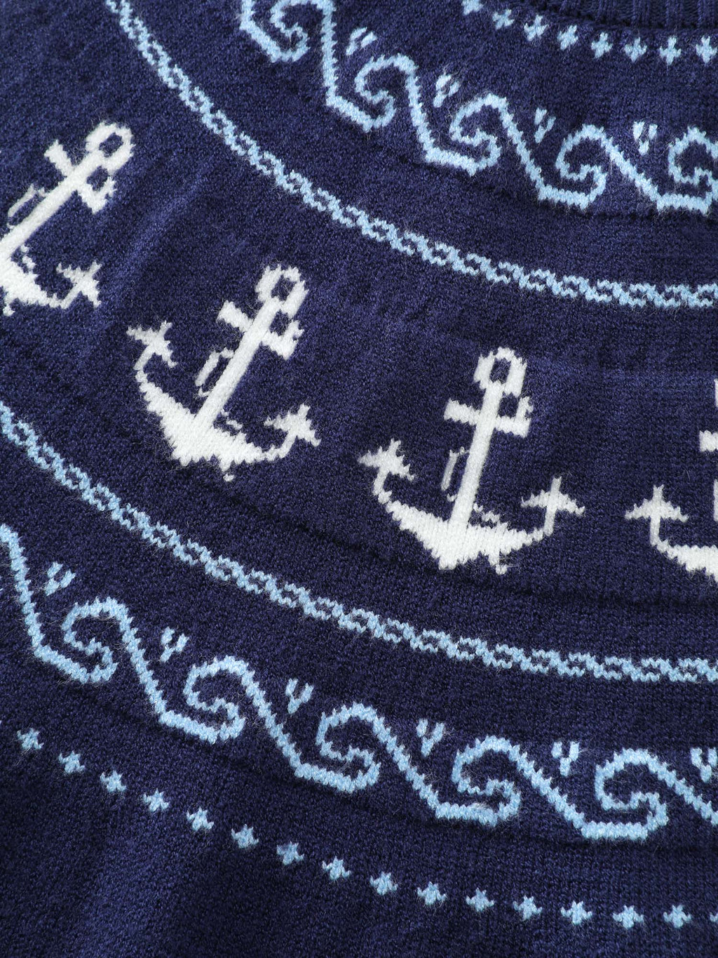 Fair-Isle Nautical Elements Jacquard Pullover