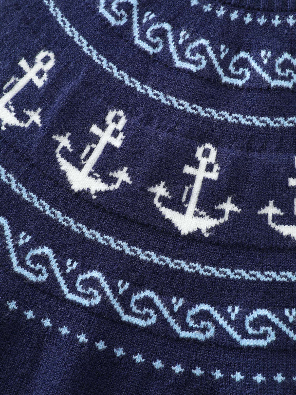 Fair-Isle Nautical Elements Jacquard Pullover