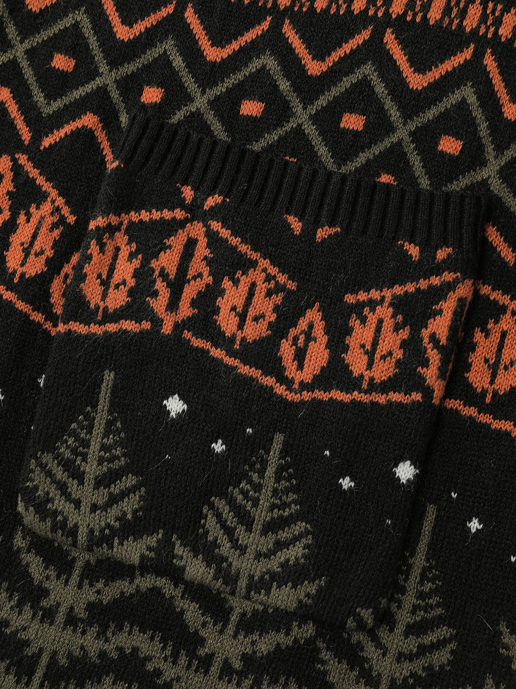 Fox in Forest Contrast Knit Cardigan