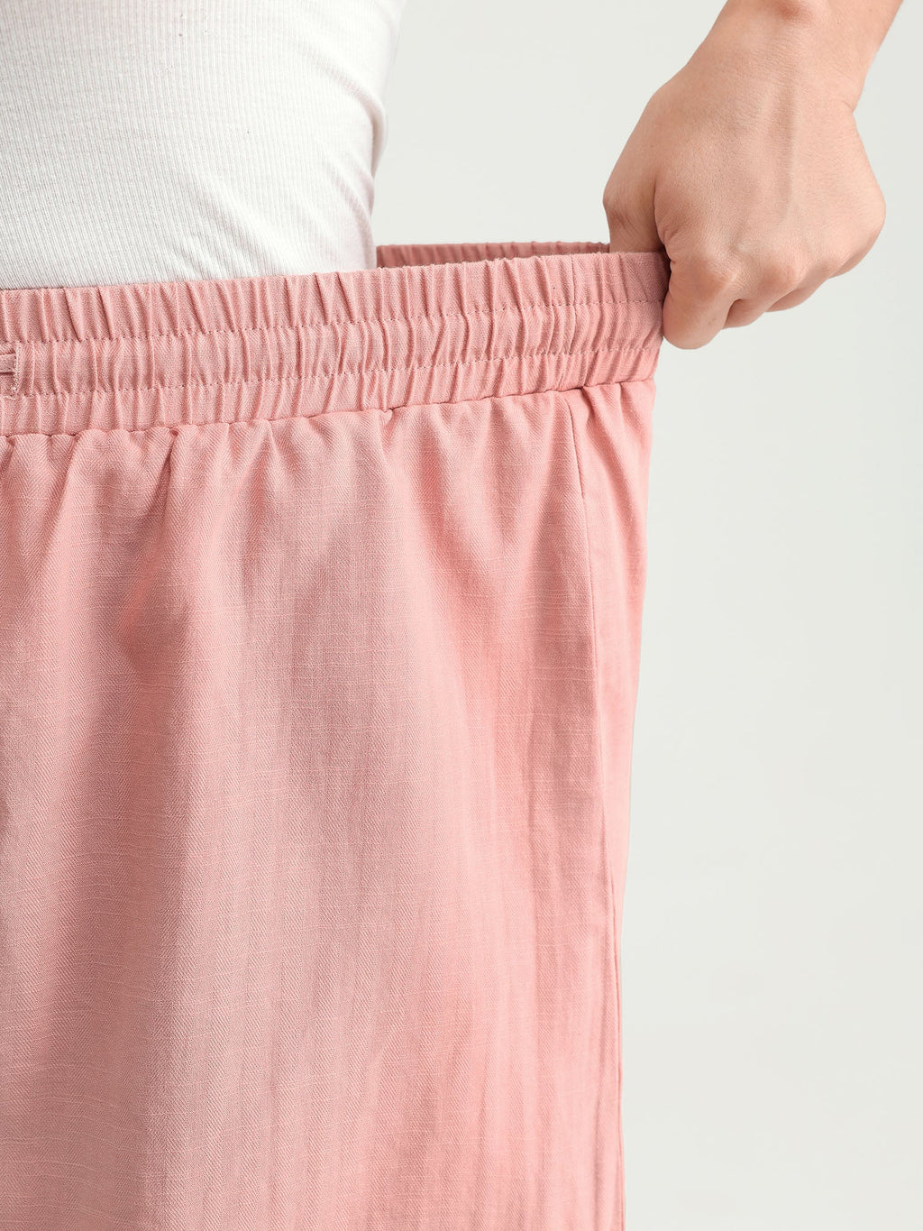 Cotton Drawstring Elastic Waist Pockets Shorts