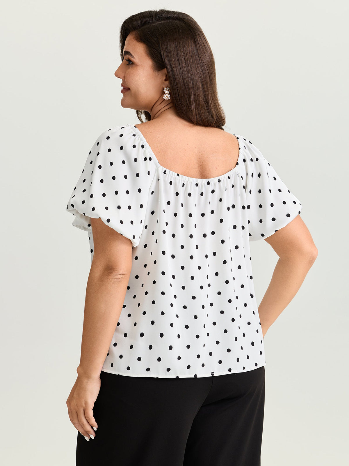 Timeless Polka Dots Neck-Tie Blouse
