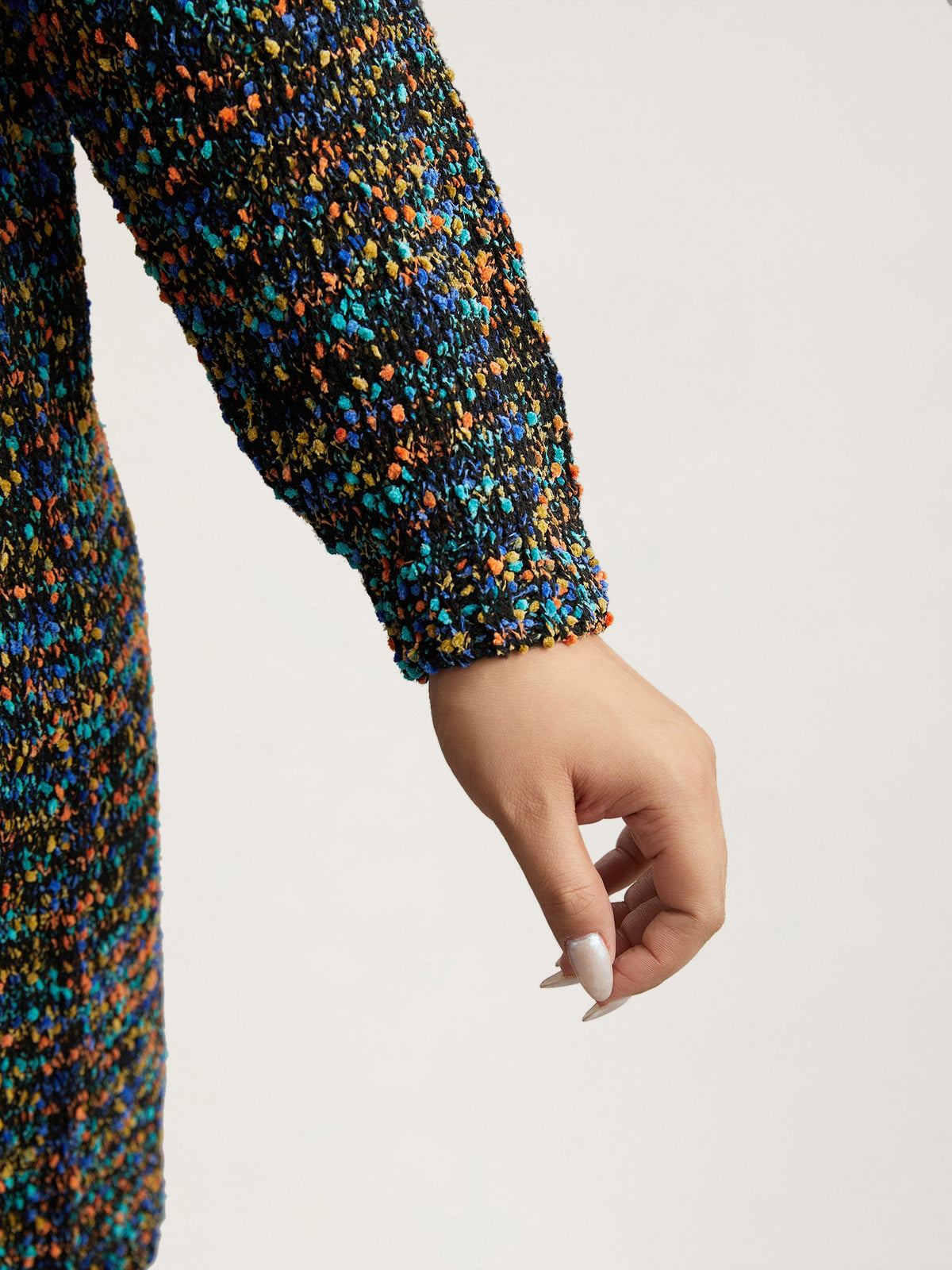 Color Textured Open Front Cardigan