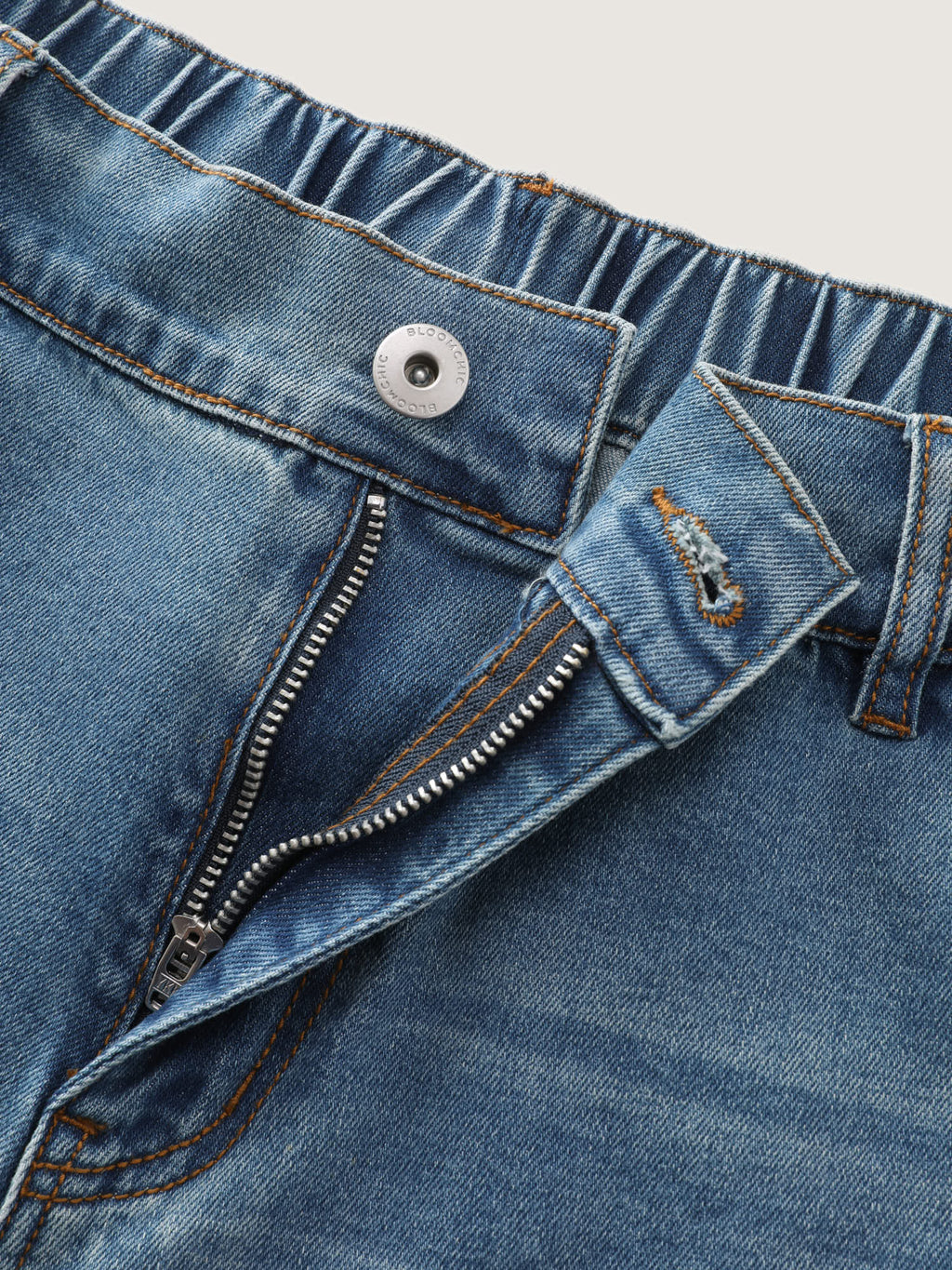 Stretchy Elastic Back Waistband Jeans