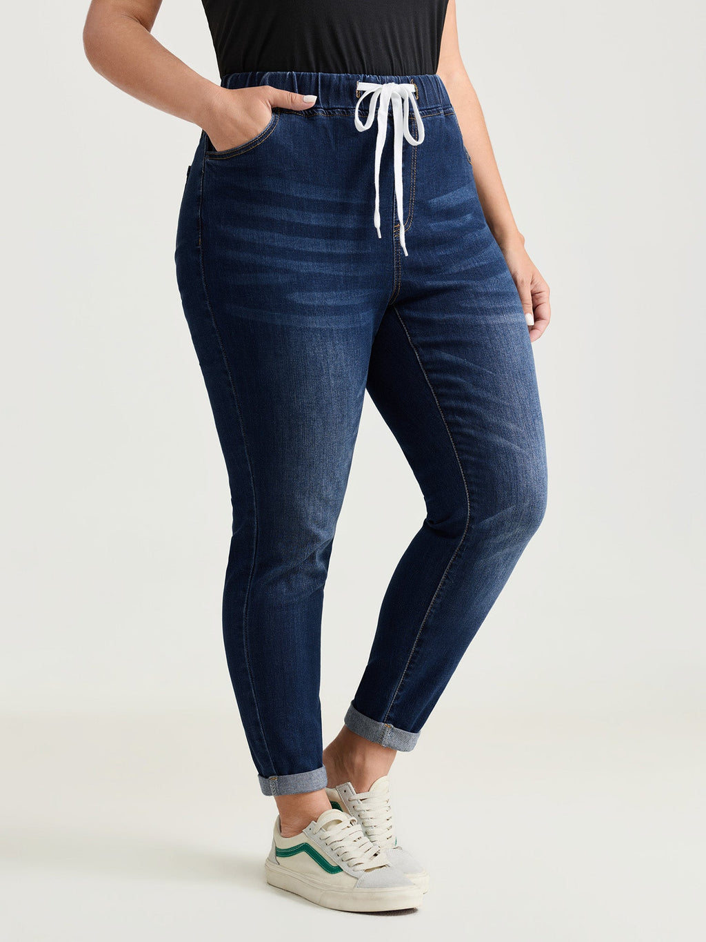 Pull-On Stretchy Skinny-Fit Jeans