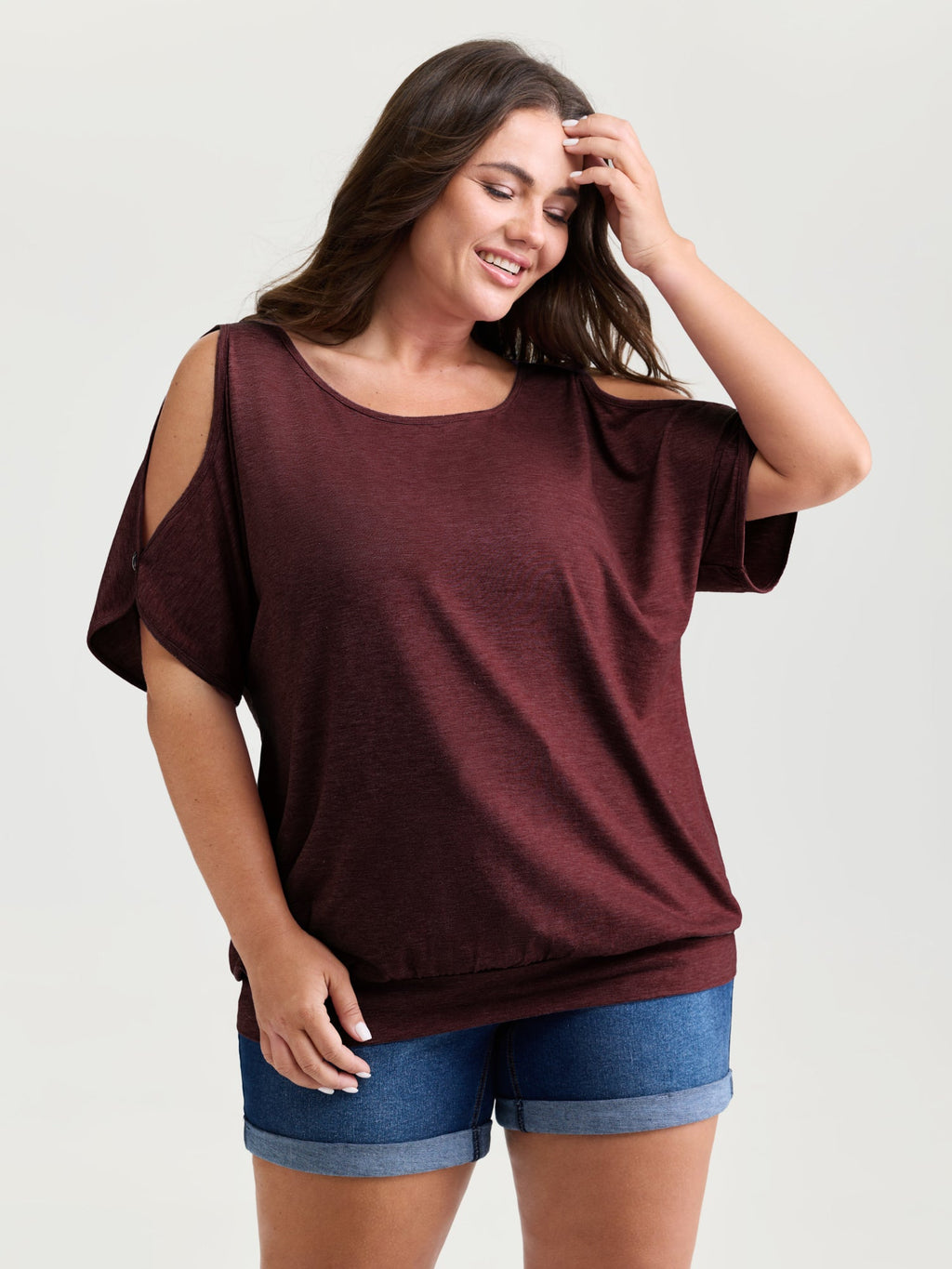 Supersoft Cut-Out Shoulder T-Shirt