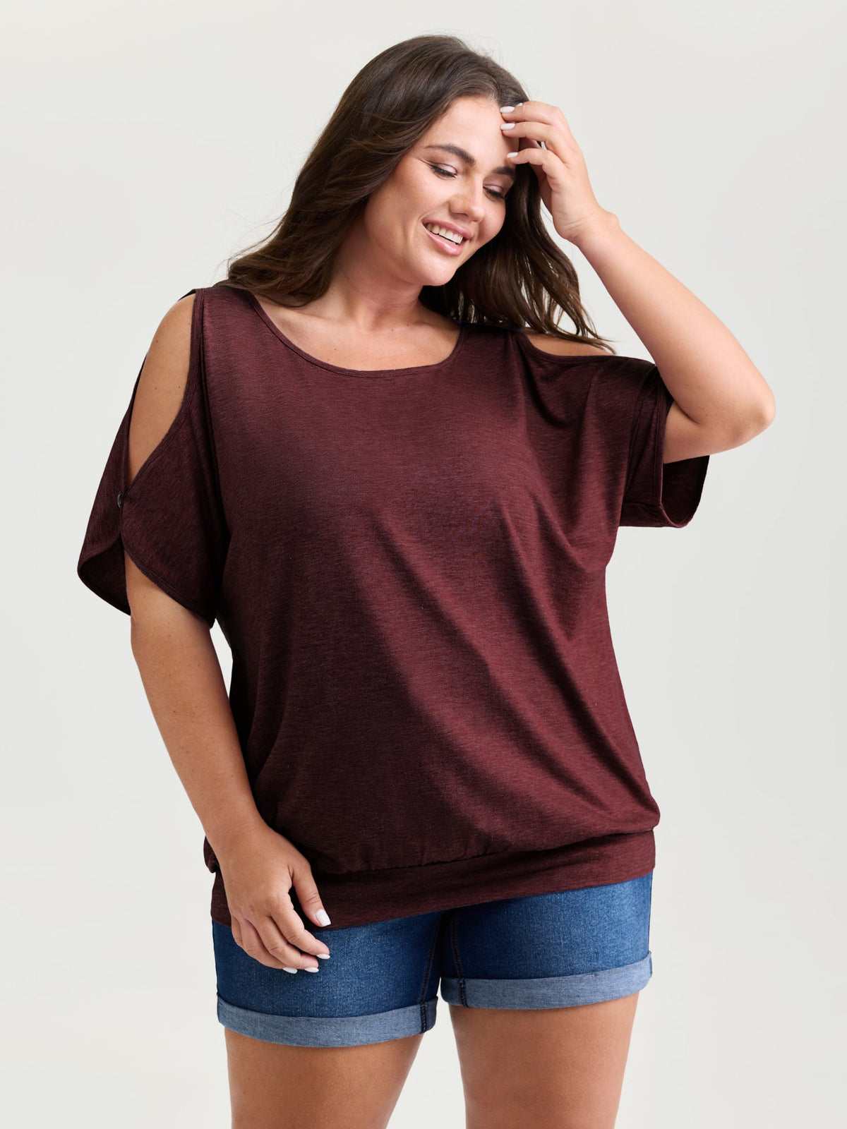 Supersoft Cut-Out Shoulder T-Shirt