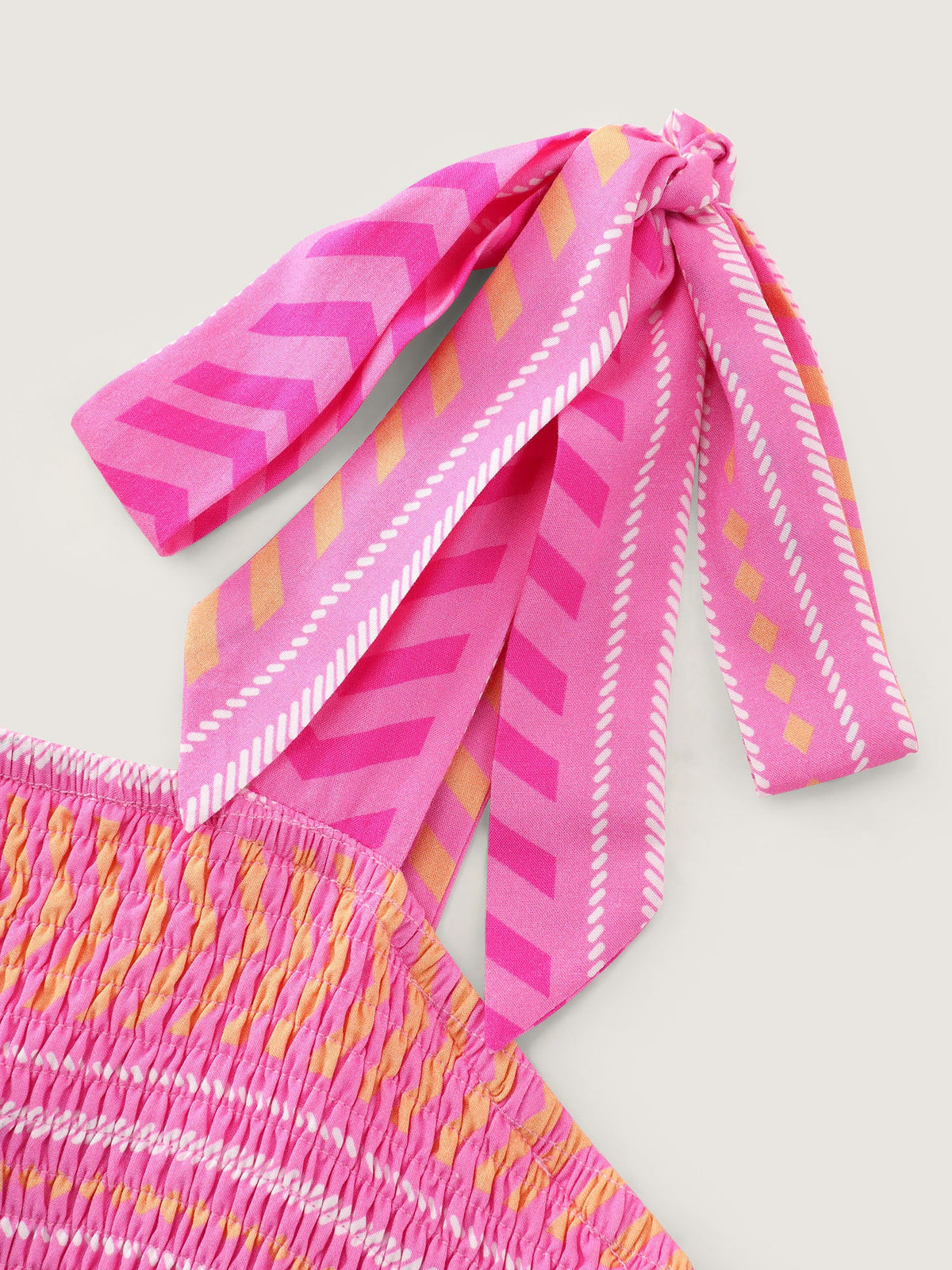 Supersoft Sweet Striped Print Shoulder-Tie Maxi Dress