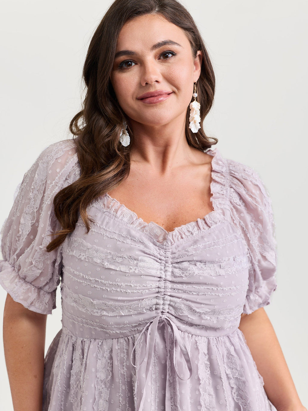 Ruched Adjustable Bodice Backless Tie Blouse