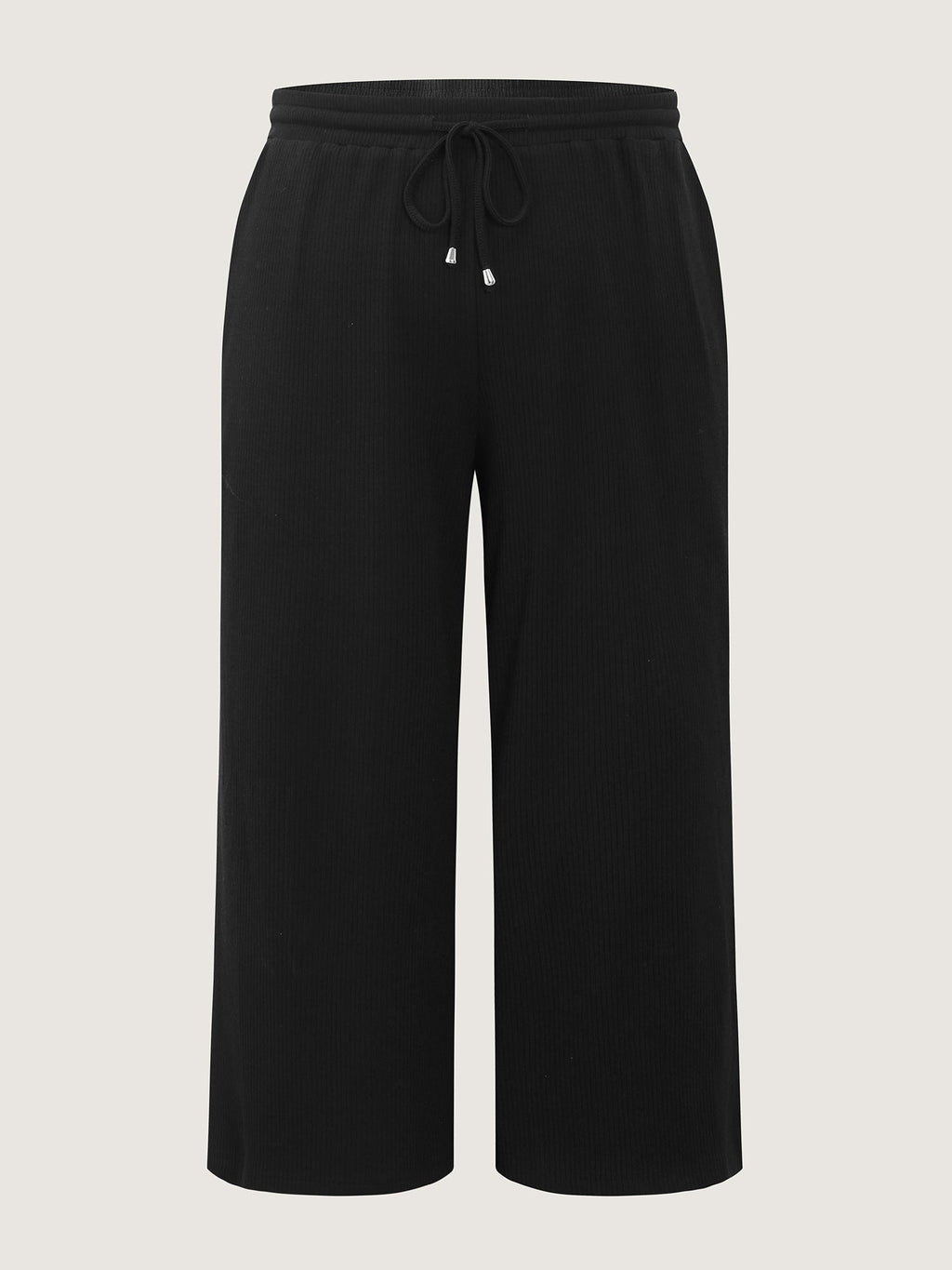 Drawstring Waist Stretchy Textured Sweatpants