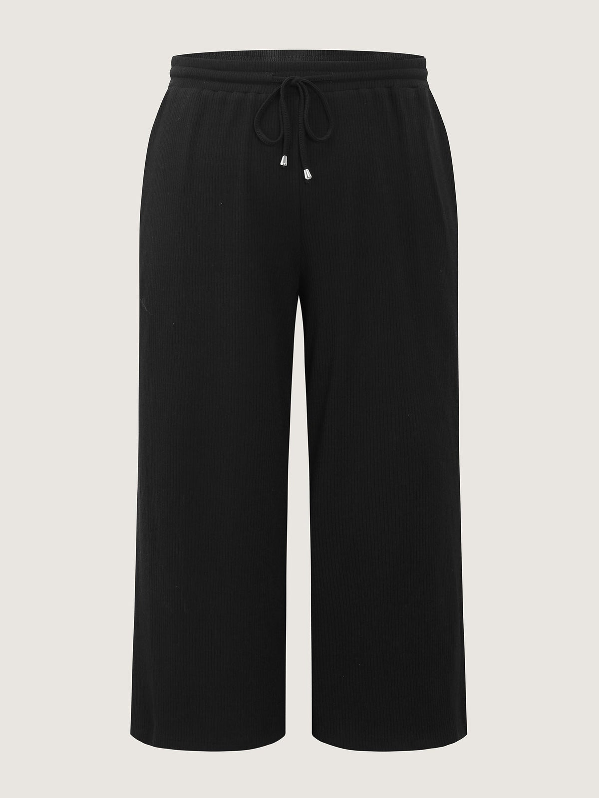 Drawstring Waist Stretchy Textured Sweatpants