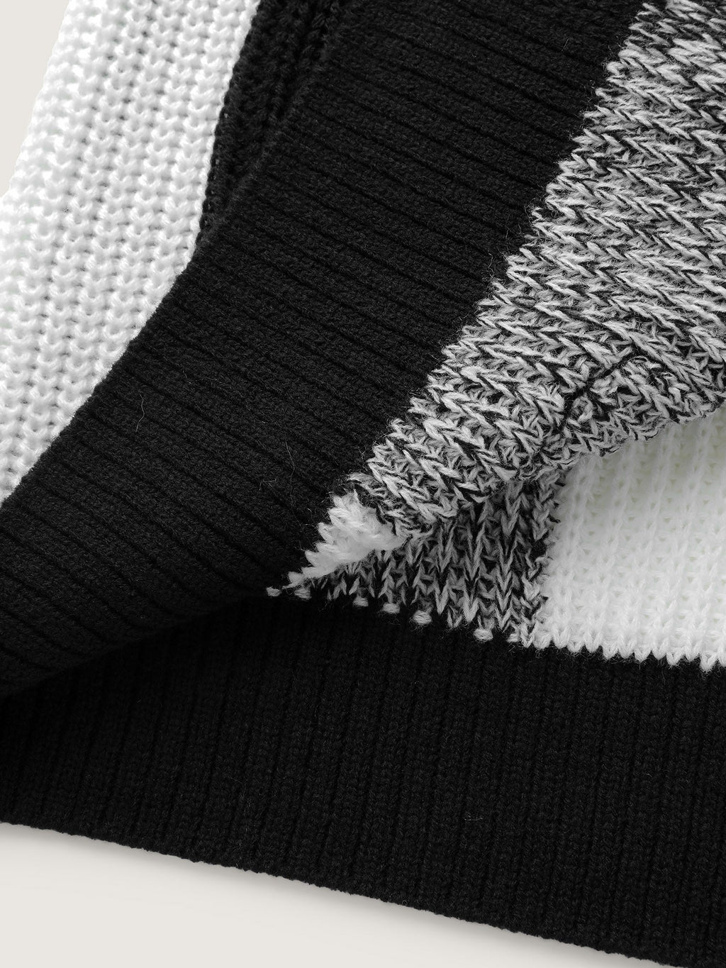 Checkered Heather Textured Open-Front Cardigan