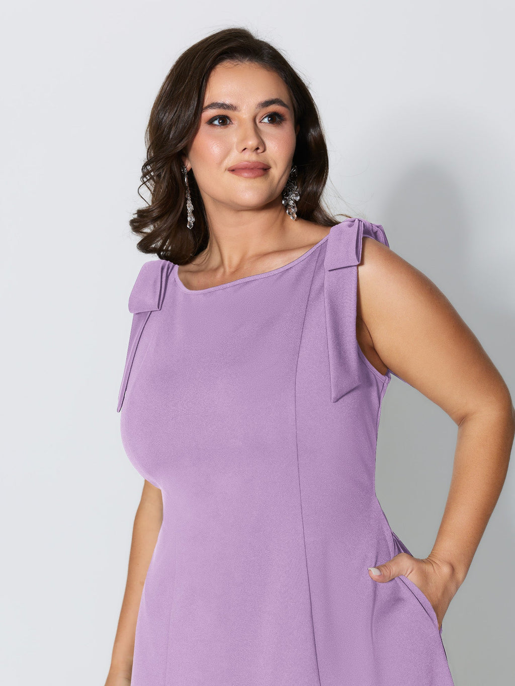 Shoulder Tie Sculpting Bodice Mini Dress