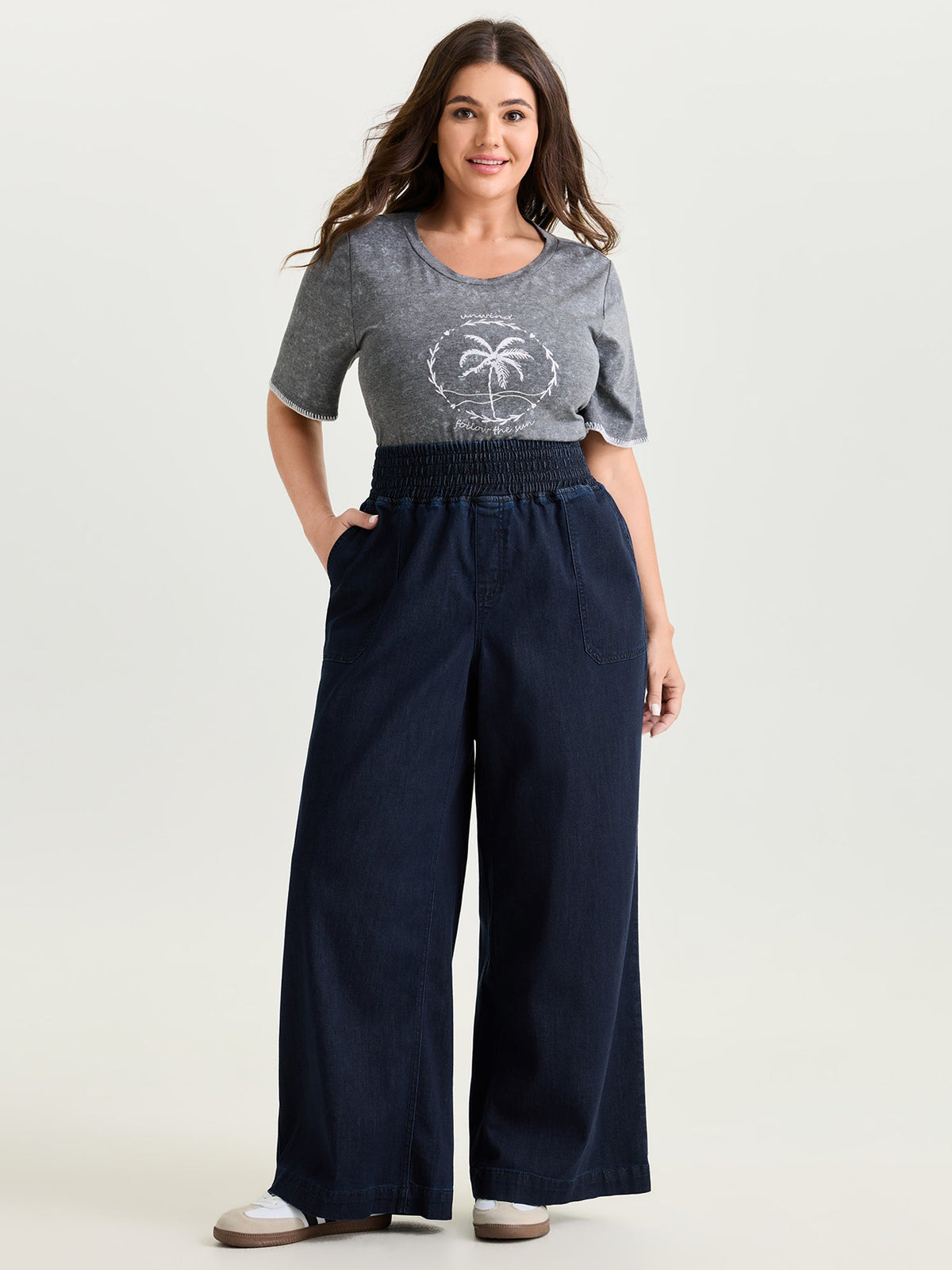 Supersoft Stretchy Wide Waistband Jeans