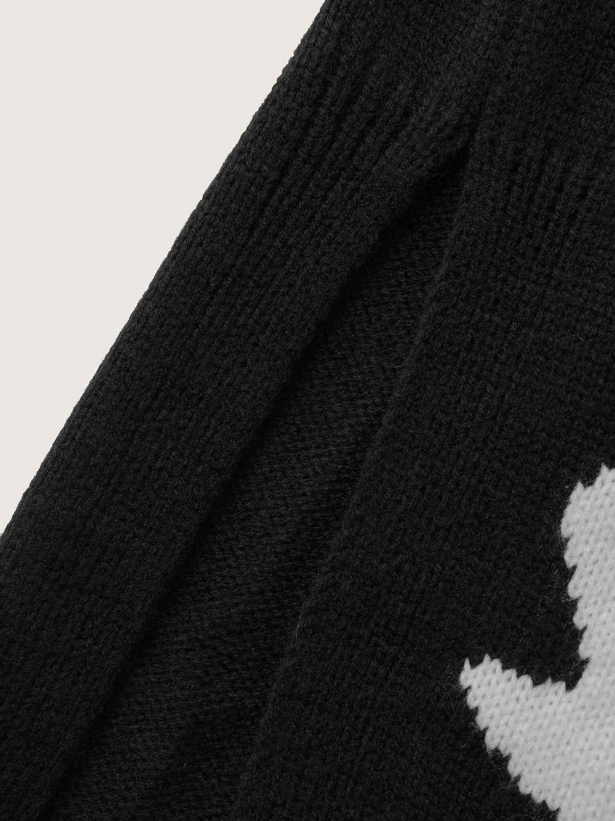 Happy Ghost Jacquard Knit Cardigan