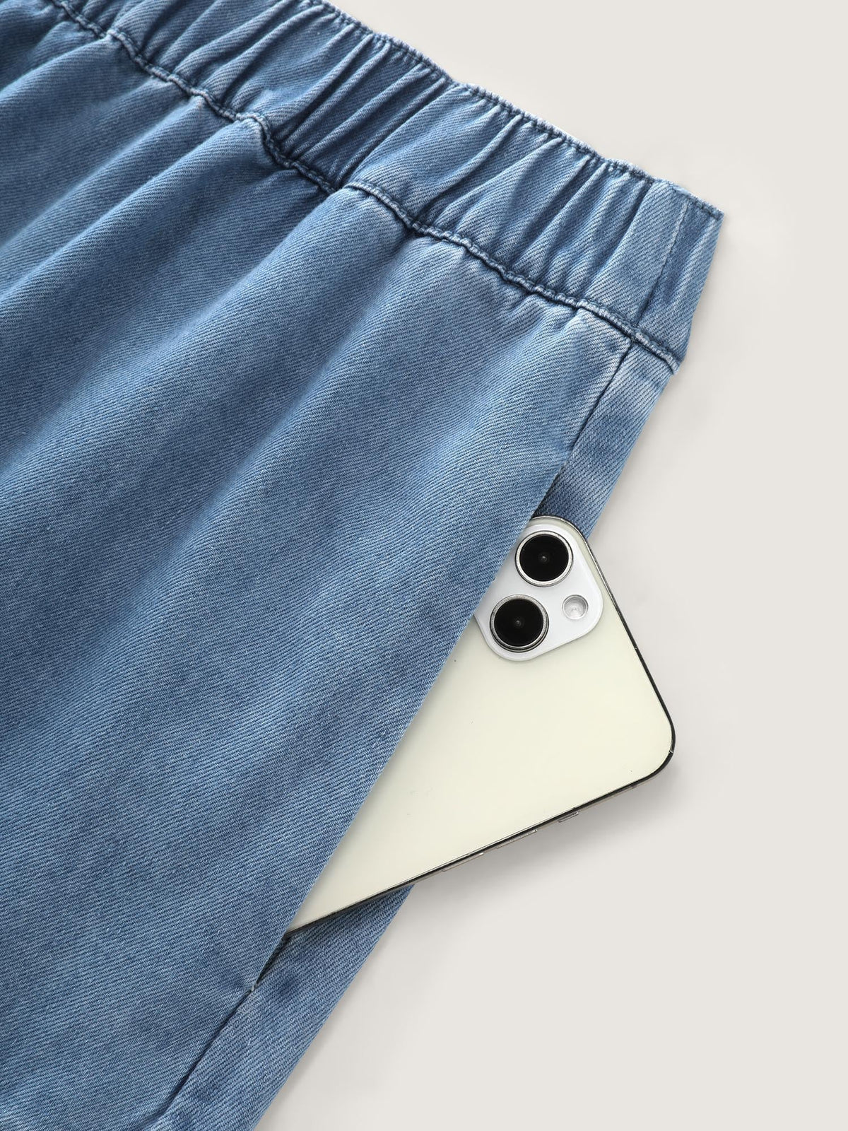 Supersoft Tiered Maxi Denim Skirt