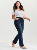 Stretchy Drawstring Waist Bootcut Pants