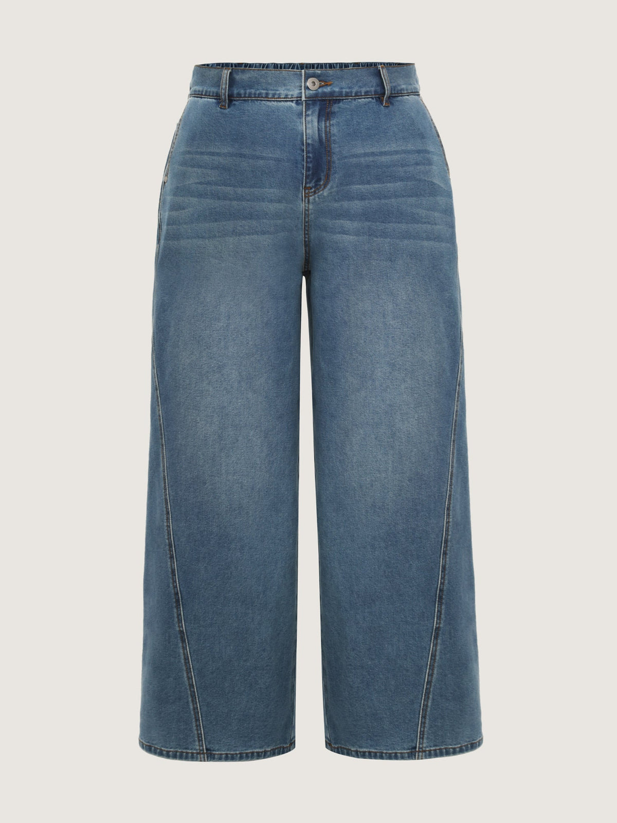 Stretchy Elastic Back Waistband Jeans