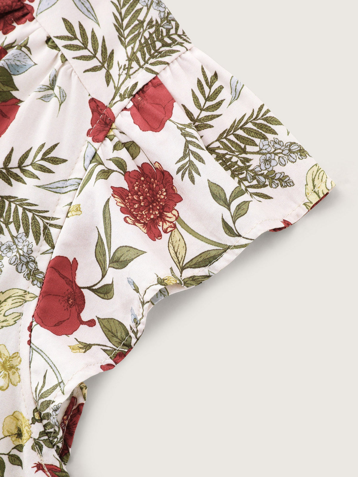 Pure Cotton Floral Print Notched Collar Blouse