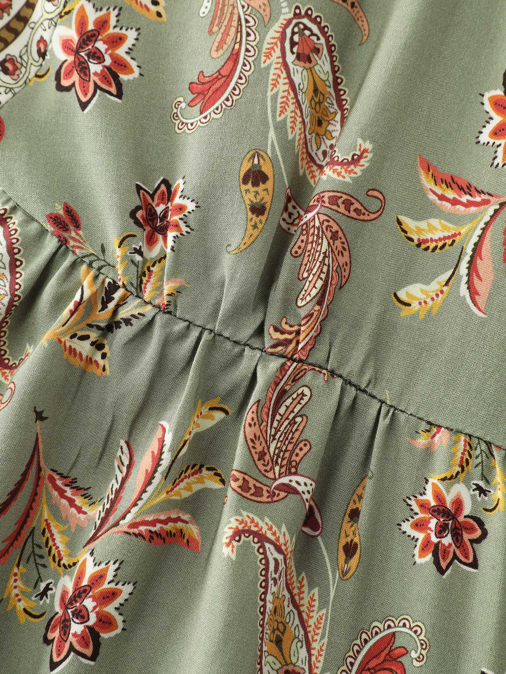 Breezy Floral Print Stretchy Waist Blouse