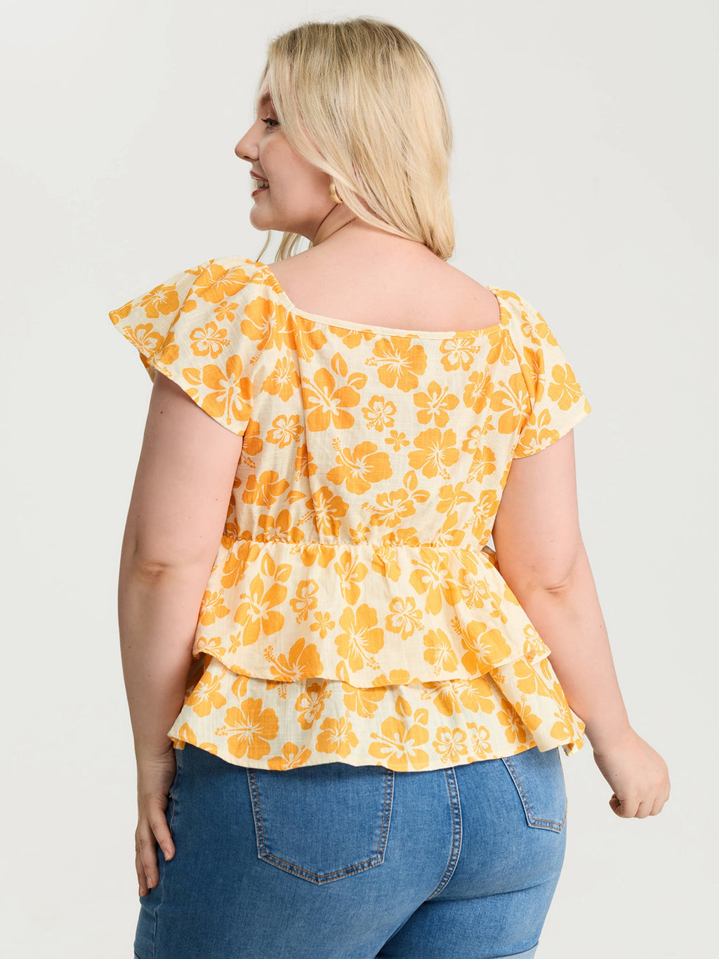 Pure Cotton Vibrant Floral Layered Blouse