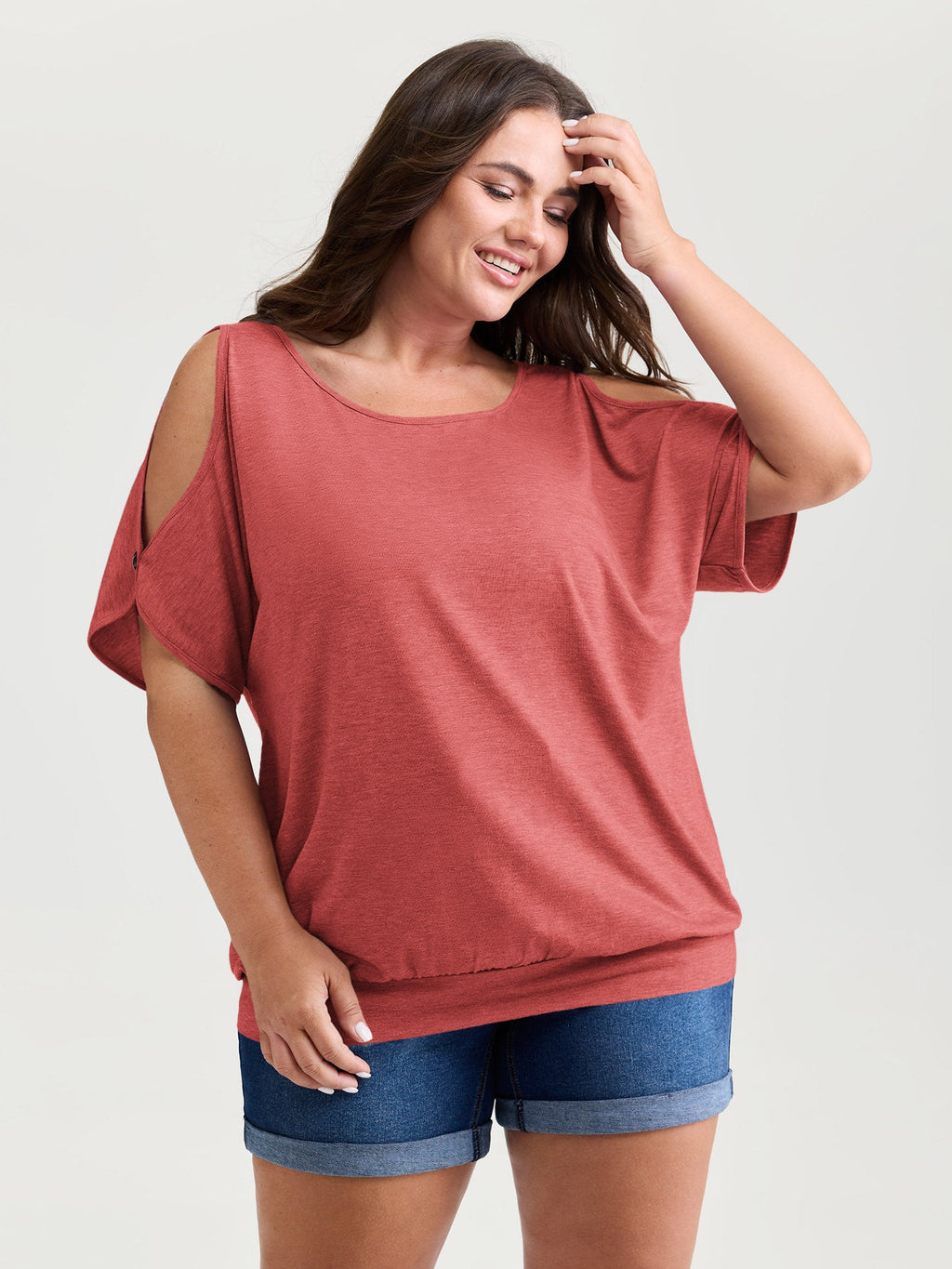 Supersoft Cut-Out Shoulder T-Shirt